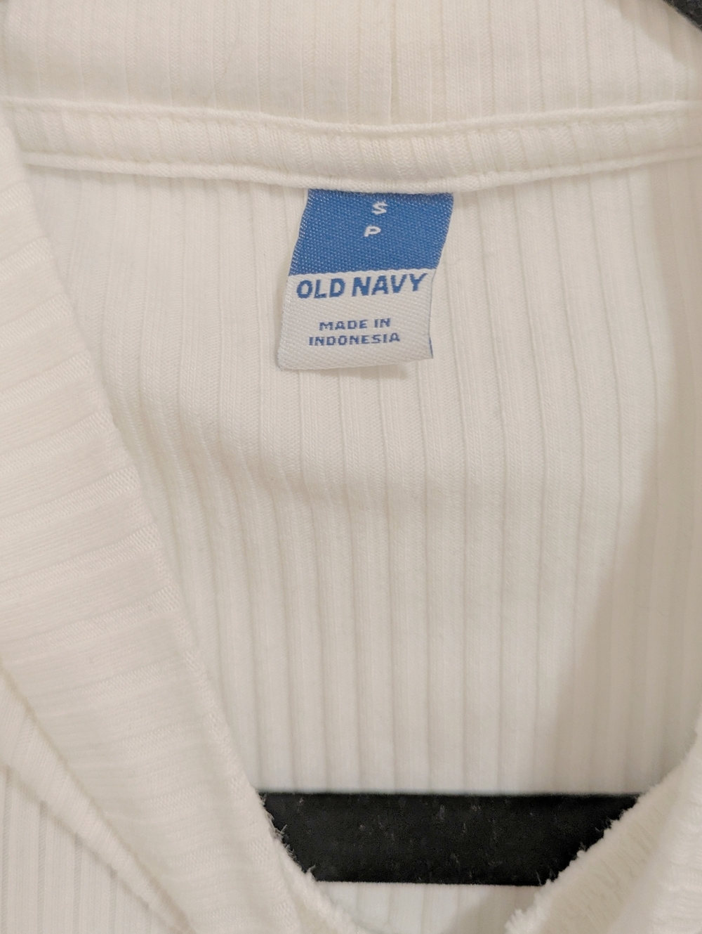 Cotton White Ribbed Mock Neck Tank - Picture 4 of 5